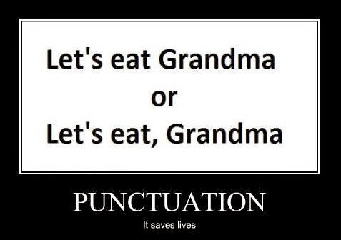 Punctuation saves lives